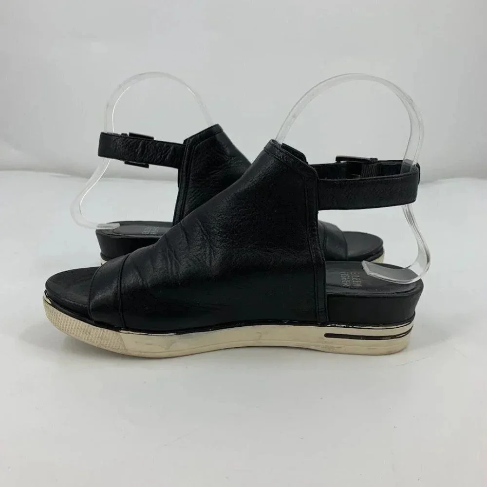 Eileen Fisher Women's Cover 2 Leather Open Toe Platform‎ Sandals Size 6.5